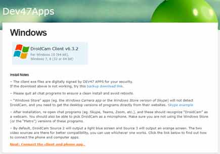 transformar movil como webcam